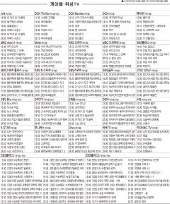 3월3일(목) 케이블·위성TV 편성표
