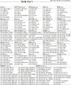 3월14일(월) 케이블·위성TV 편성표