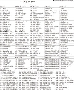 3월22일(화) 케이블·위성TV 편성표