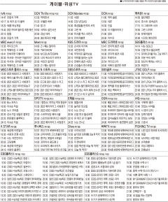 3월24일(목) 케이블·위성TV 편성표