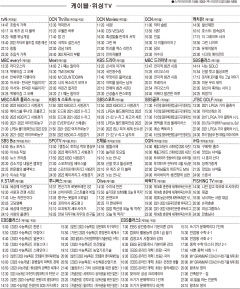 3월24일(목) 케이블·위성TV 편성표