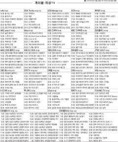 3월29일(화) 케이블·위성TV 편성표