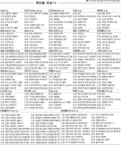 3월30일(수) 케이블·위성TV 편성표