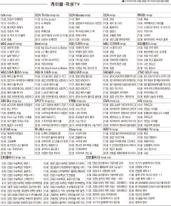 4월6일(수) 케이블·위성TV 편성표