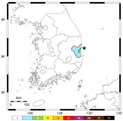 10일 새벽 경북 영덕 동쪽 23km 해역에서 규모 3.4 지진 발생