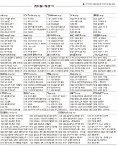 4월25일(월) TV 편성표