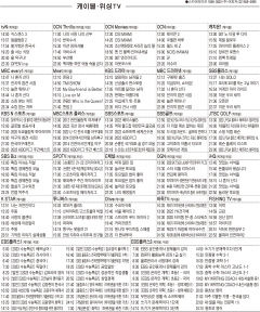 5월2일(월) 케이블·위성TV 편성표