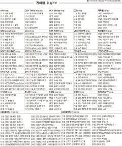 5월25일(수) 케이블·위성TV 편성표