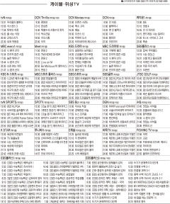 5월30일(월) 케이블·위성TV 편성표