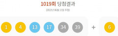 제1019회 로또 1등 50게임...당첨금 각각 4억3천856만원