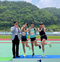 경산시청 육상팀, 전국육상선수권서 금2,은3개 획득