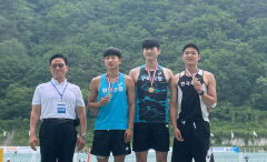 구미시청 육상팀 성진석, 전국대회 멀리뛰기 1위