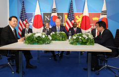 한미일 정상, '북핵 문제'에 대한 공동 대응에 뜻 모아