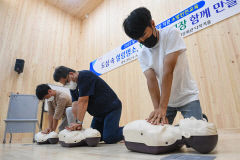 [포토뉴스] 휴가철 앞두고 안전교육받는 캠프장 직원들