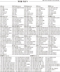 7월4일(월) 케이블·위성TV 편성표