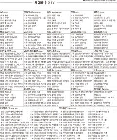 7월11일(월) 케이블·위성TV 편성표