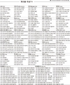 7월19일(화) 케이블·위성TV 편성표