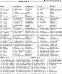 7월25일(월) 케이블·위성TV 편성표
