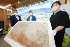 국내서 가장 오래된 세계지도 보물' 만국전도' 고향 예천 품으로 돌아와