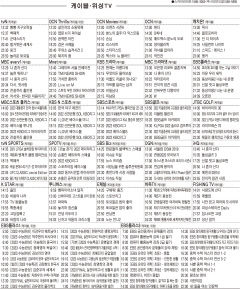 7월26일(화) 케이블·위성TV 편성표