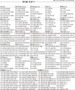 8월9일(화) 케이블·위성TV 편성표