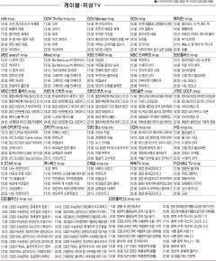 8월10일(수) 케이블·위성TV 편성표