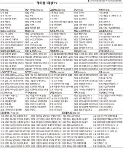 8월11일(목) 케이블·위성TV 편성표