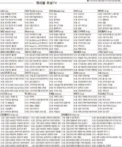 8월16일(화) 케이블·위성TV 편성표