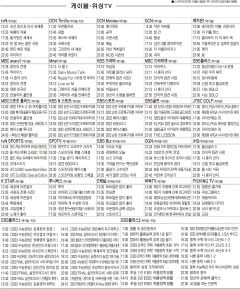 8월17일(수) 케이블·위성TV 편성표