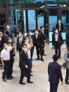 尹대통령 '국민의힘 연찬회' 참석 