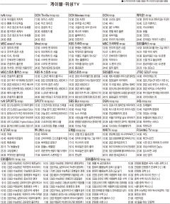 8월30일(화) 케이블·위성TV 편성표