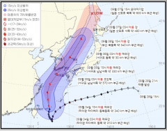 대구와 경북 김천 성주 고령 청도 경산 5일 오후 6시~12시 태풍예비특보