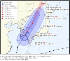 대구, 경상북도, 울릉도.독도, 동해남부전해상에 태풍경보