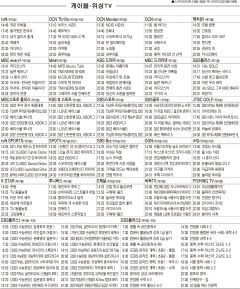 9월8일(목) 케이블·위성TV 편성표