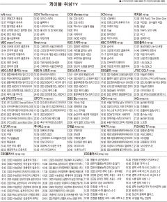 9월28일(수) 케이블·위성TV 편성표