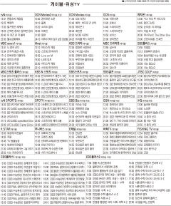 10월5일(수) 케이블·위성TV 편성표