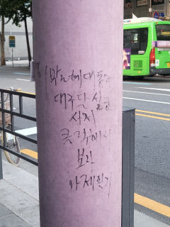 박근혜 전 대통령 사저 연상 '달성 사저 가자' 의문의 낙서 서울서도 발견