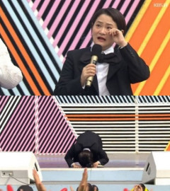 김신영, 객석에 큰절 ‘전국노래자랑’…시청률 폭등