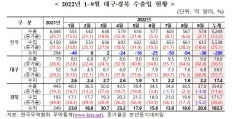 대구 9월 수출 증가율 42.4% -전국 1위 차지