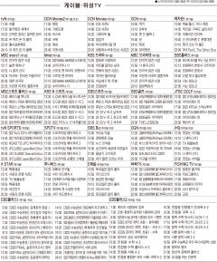 10월26일(수) 케이블·위성TV 편성표
