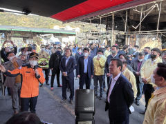 국민의힘 대구시당, 화재 피해 입은 매천시장 복구 지원 약속