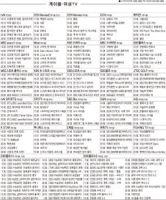 11월8일(화) 케이블·위성TV 편성표