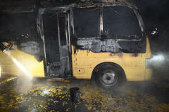 대구 동구서 갓길 주차 버스에서 불…화재 원인 조사 중