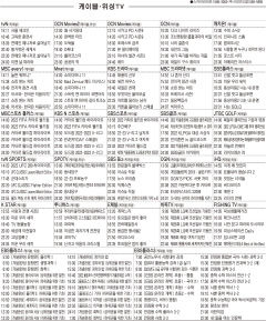 11월22일(화) 케이블·위성TV 편성표