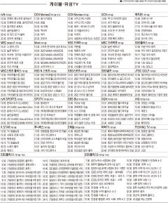 11월30일(수) 케이블·위성TV 편성표