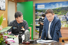청송군수, 李지사에 산림레포츠 단지 조성 등 지원요청…지역현안사업 탄력받을 듯