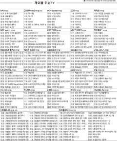 12월20일(화) 케이블·위성TV 편성표
