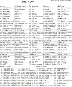 12월21일(수) 케이블·위성TV 편성표