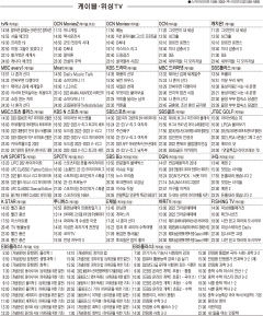 12월27일(화) 케이블·위성TV 편성표