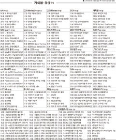 1월3일(화) 케이블·위성TV 편성표